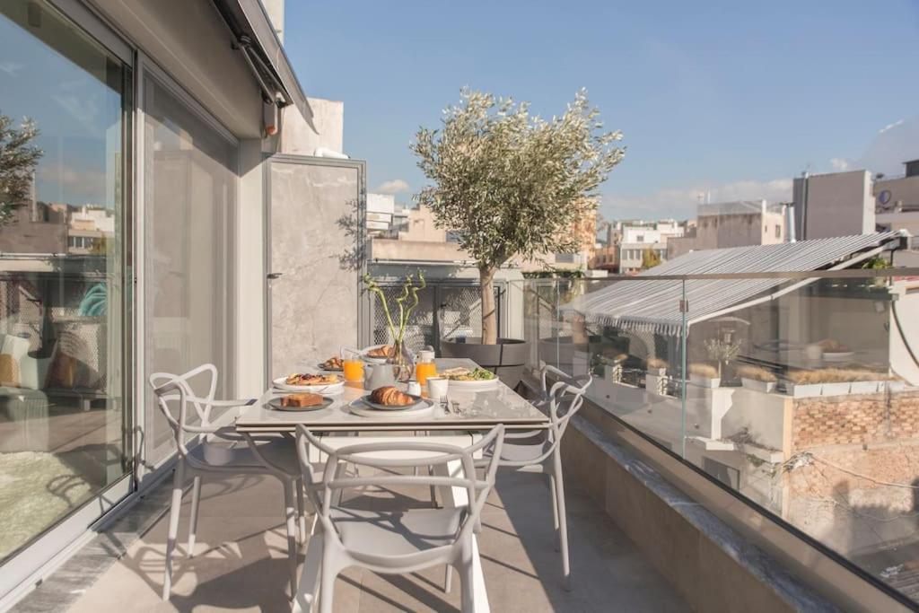Luxury Acropolis View Apartment-Living Stone Black Pearl Ateny Zewnętrze zdjęcie