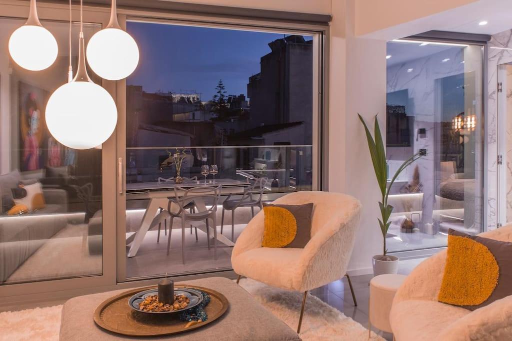 Luxury Acropolis View Apartment-Living Stone Black Pearl Ateny Zewnętrze zdjęcie